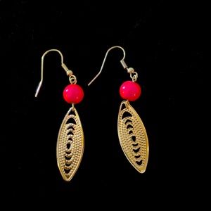 Pink and Silver Earrings